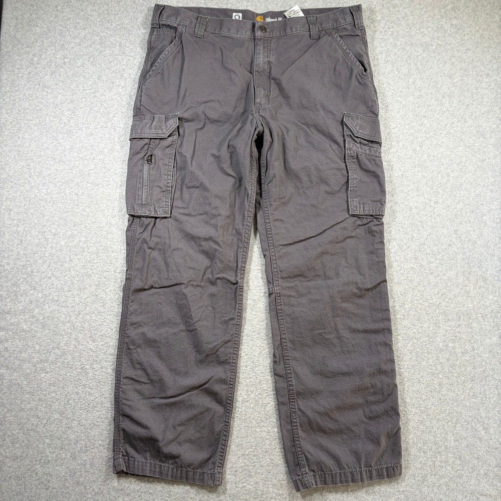 Carhartt Force Relaxed Fit Cargo Pants Mens 40x32 Gray Ripstop Workwear